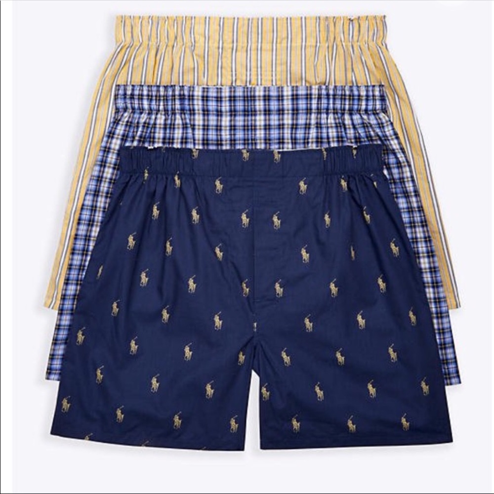 NEW MEN POLO Ralph Lauren 3 Pack Woven Boxer